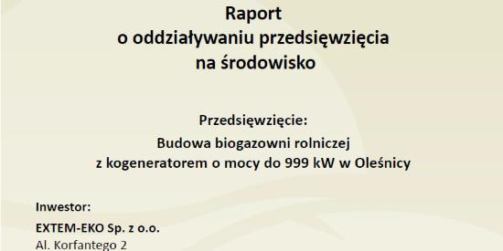 Biogazownia w Oleśnicy